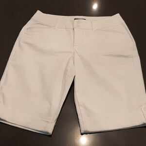 Charter Club White Cuffed Bermuda Shorts
